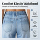 ⏰ Nur noch heute 50% Rabatt! 👖 Damen Wide-Leg Jeans mit aufgesetzten Taschen | Figur-schmeichelnd Premium Denim mit elastischem Stretch, bequemer Alltagsjeans für jeden Anlass ✨