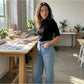 ⏰ Nur noch heute 50% Rabatt! 👖 Damen Wide-Leg Jeans mit aufgesetzten Taschen | Figur-schmeichelnd Premium Denim mit elastischem Stretch, bequemer Alltagsjeans für jeden Anlass ✨