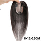 Toppers de Cabello Negro Natural con Clips para Mujer