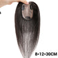 Toppers de Cabello Negro Natural con Clips para Mujer