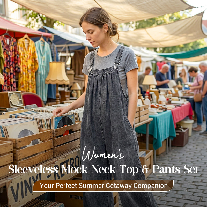 👖Versandkostenfrei⏰ Nur noch heute 50% Rabatt! ❣️ NEU eingetroffen! Locker geschnittene Damen Denim Latzhose mit Wide-Leg-Beinen | Super bequem & modisch für Sommer, Freizeitausflüge und Urlaub ✨