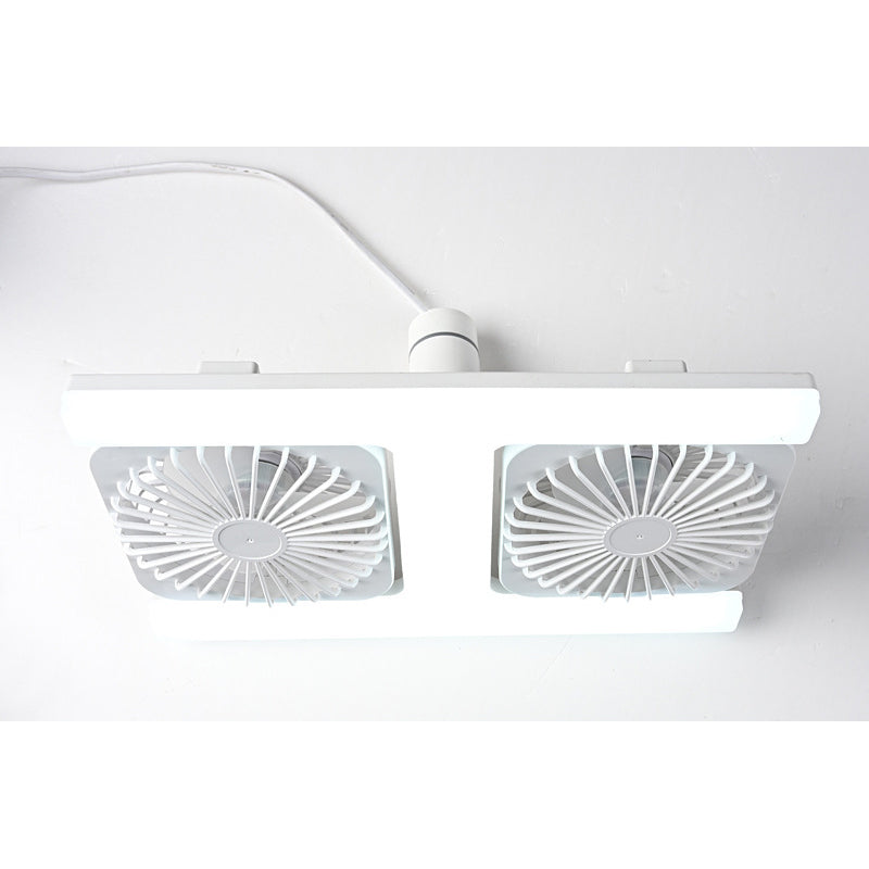 🌬️ 50 % RABATT FÜR BEGRENZTE ZEIT! 💡 Doppelkopf Deckenventilator mit LED Beleuchtung – Einstellbare Lüfterköpfe, leiser Motor & Fernbedienung für Wohn- und Schlafzimmer