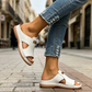 ⏰ Nur noch heute 50% Rabatt! 👡 Damen Zehenfreie Keilsandalen mit leichtem EVA-Sohle & dekorativem Metallverschluss | Bequeme Sommersandalen für Strand, Stadtbummel & Alltag ☀️