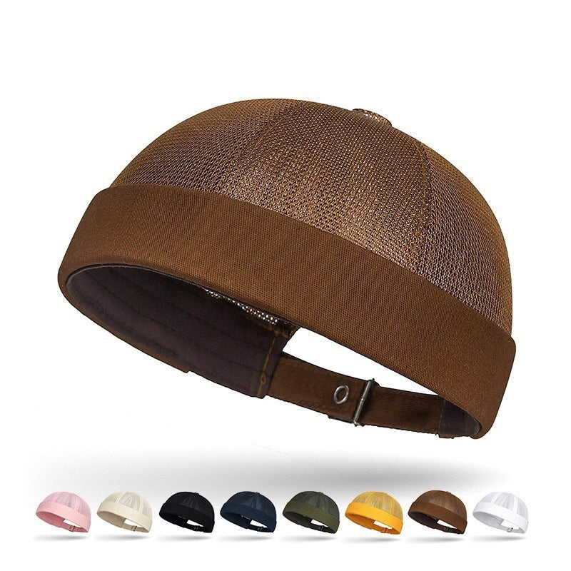 Adjustable Mesh Brimless Docker Cap