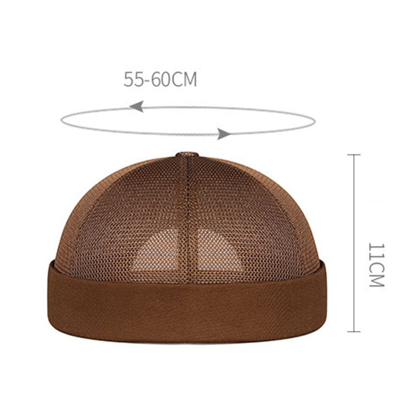 Adjustable Mesh Brimless Docker Cap