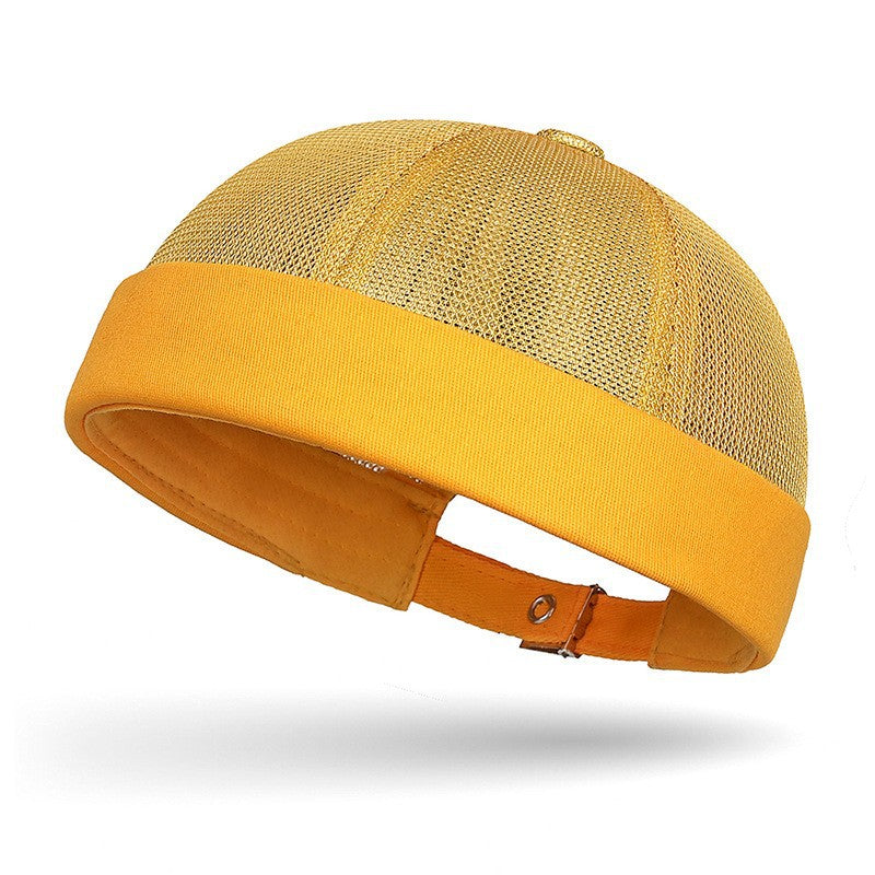Adjustable Mesh Brimless Docker Cap