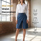 ⏰ Nur noch heute 50% Rabatt! 🎉 Modische asymmetrische Damen Shorts aus Jeans-Stoff | Wickel-Front Design, elastischer Komfortstoff mit praktischen Seitentaschen für Stadt & Sommerausflüge ✨