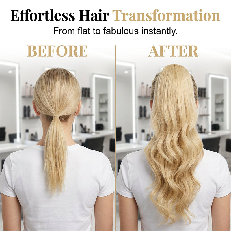 ⏰ Nur noch heute 50% Rabatt! 🎀 Mehrlagige Hoch-Pferdeschwanz Haarverlängerung | Sicherer Halt, natürliche Sprungkraft & Premium-Mischung für sofort volles Haarvolumen ✨