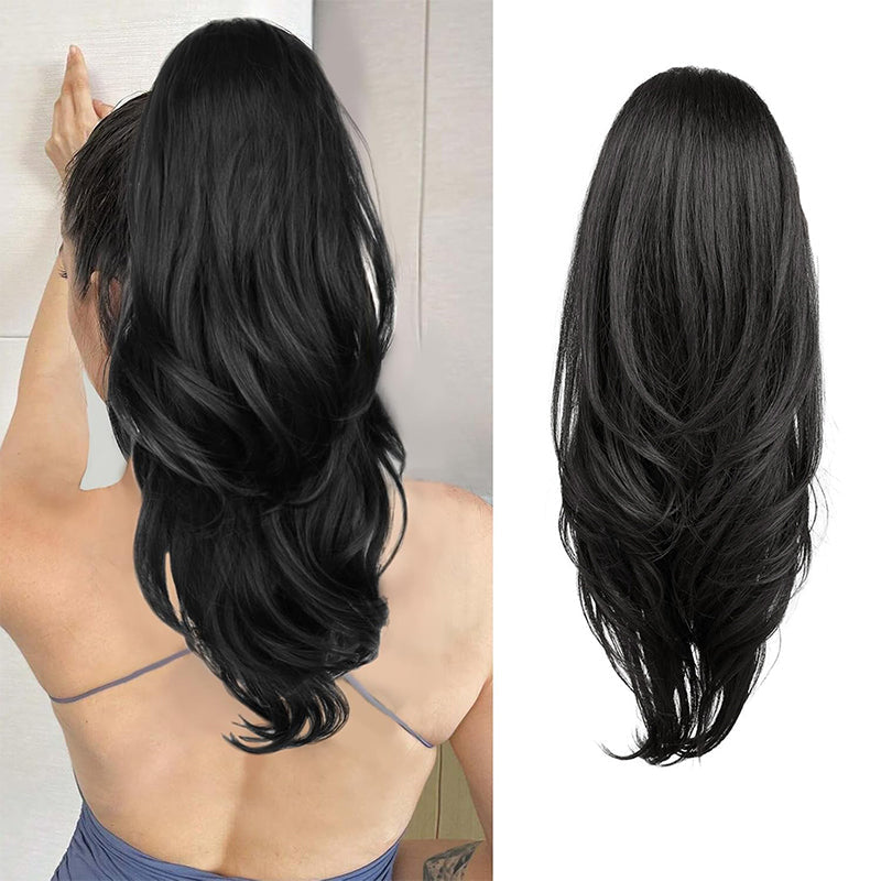 ⏰ Nur noch heute 50% Rabatt! 🎀 Mehrlagige Hoch-Pferdeschwanz Haarverlängerung | Sicherer Halt, natürliche Sprungkraft & Premium-Mischung für sofort volles Haarvolumen ✨
