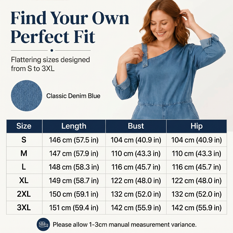 Damen asymmetrischer schulterfreier Jeans-Jumpsuit