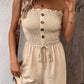 ⏰ Nur noch heute 50% Rabatt! 👗 Damen trägerloser Jumpsuit mit Rüschen-Bandeau, geraffter Oberteil & Taillenkordel, lockere Shorts-Beine – 7 Farben zur Auswahl für Sommer & Urlaub ✨