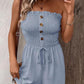 ⏰ Nur noch heute 50% Rabatt! 👗 Damen trägerloser Jumpsuit mit Rüschen-Bandeau, geraffter Oberteil & Taillenkordel, lockere Shorts-Beine – 7 Farben zur Auswahl für Sommer & Urlaub ✨