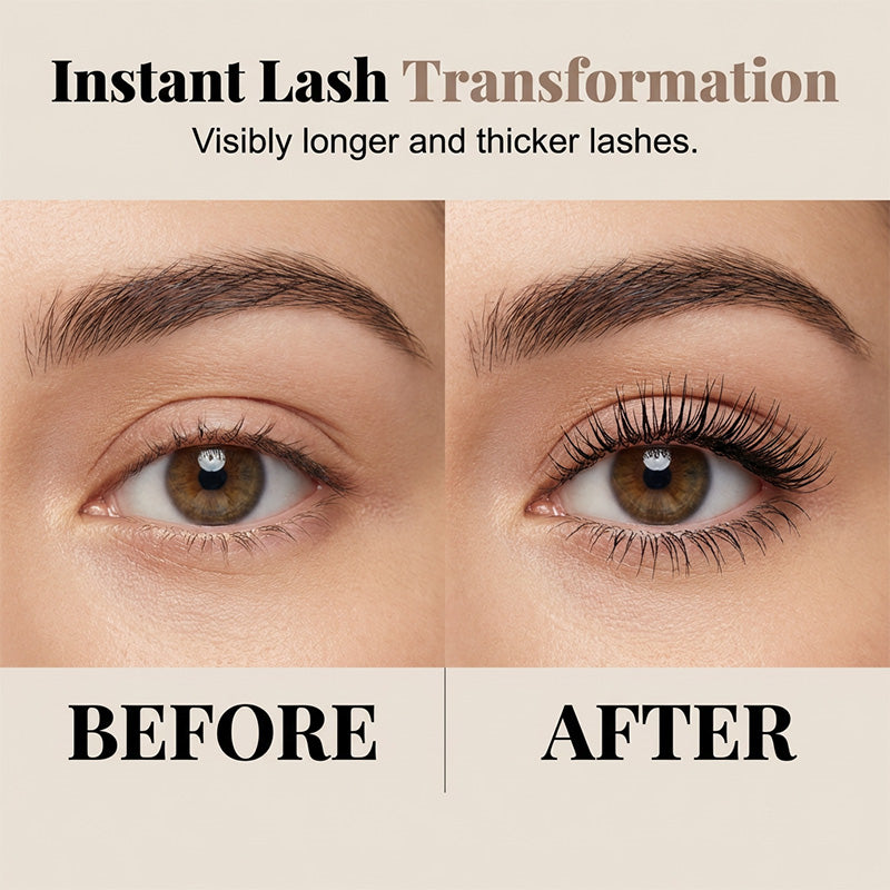 ⏰ Nur noch heute 50% Rabatt! 👁️ Faser-Mascara ohne Verschmieren für extrem lange & gewellte Wimpern | Mikro-Bürste & Faser-Technologie, klumpenfreier langanhaltender Augenmake-up Effekt ✨