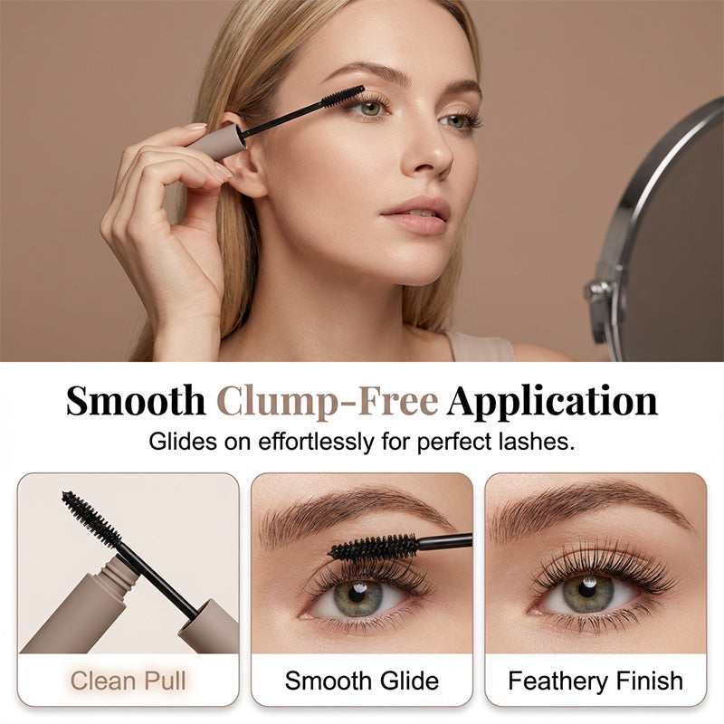 ⏰ Nur noch heute 50% Rabatt! 👁️ Faser-Mascara ohne Verschmieren für extrem lange & gewellte Wimpern | Mikro-Bürste & Faser-Technologie, klumpenfreier langanhaltender Augenmake-up Effekt ✨