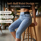 ⏰ Nur noch heute 50% Rabatt! 📦 Täglicher Versand! 👖 Damen High-Waist Denim Capri-Hose mit elastischem Taillenbund & Bauch-Kontrolle, figurformende kurze Jeans für Sommer & Alltag ✨