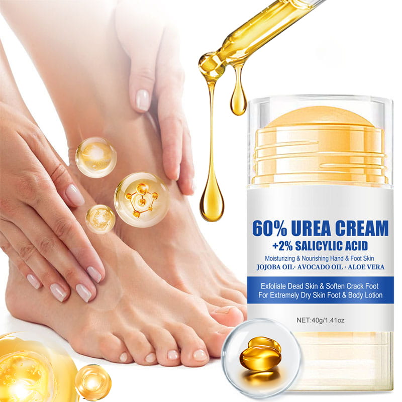 ⏰ Nur noch heute 50% Rabatt! 🦶 Feuchtigkeitsspendende exfolierende Fußcreme mit 60% Harnstoff & 2% Salicylsäure, pflegt rissige trockene Füße mit Aloe Vera, Jojoba- & Avocadoöl ✨