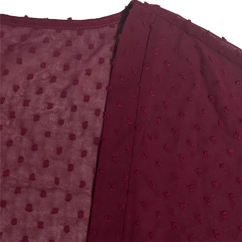 ⏰ Nur noch heute 50% Rabatt! 🧥 Leichte transparente Damen Strickjacke mit Tupfenmuster, luftig & vielseitig kombinierbar, lockerer Schnitt mit Ballonärmeln für Strand, Urlaub und warme Sommertage, 3 Farben zur Auswahl ✨