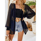 ⏰ Nur noch heute 50% Rabatt! 🧥 Leichte transparente Damen Strickjacke mit Tupfenmuster, luftig & vielseitig kombinierbar, lockerer Schnitt mit Ballonärmeln für Strand, Urlaub und warme Sommertage, 3 Farben zur Auswahl ✨