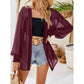 ⏰ Nur noch heute 50% Rabatt! 🧥 Leichte transparente Damen Strickjacke mit Tupfenmuster, luftig & vielseitig kombinierbar, lockerer Schnitt mit Ballonärmeln für Strand, Urlaub und warme Sommertage, 3 Farben zur Auswahl ✨