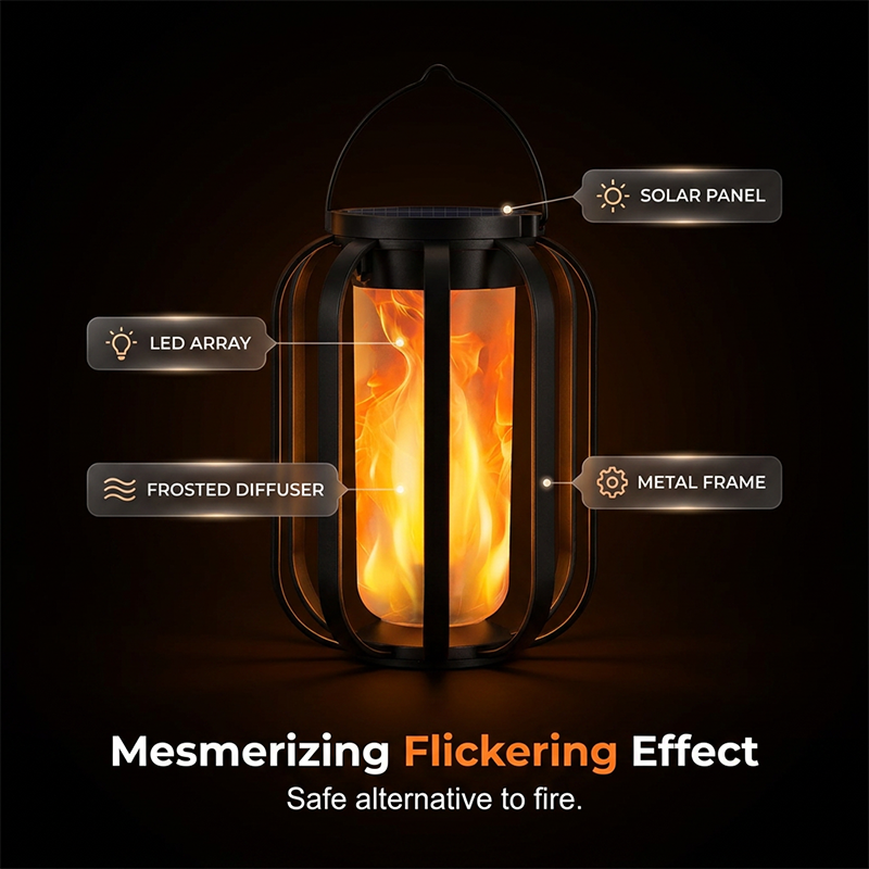 🔥 Heute -50 %! 🏮 Solar-Flackerflammen-Laterne