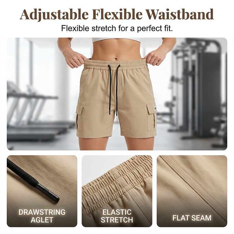 ⏰ Nur noch heute 50% Rabatt! 🩳 Ultra-kühlende Damen Cargo-Shorts mit elastischem Taillenbund & Seitentaschen, schnelltrocknender leichter Stoff für Sport, Wandern, Alltag & Sommerurlaub ✨