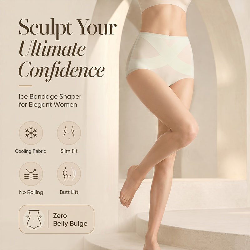 🔥 Letzter Tag! 50% Rabatt Damen Nahtlose Bauchweg-Shaping-Slips ❄️ Kühlende figurformende Unterwäsche mit Po-Lift-Effekt