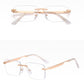 ⏰ Nur noch heute 50% Rabatt! 👓 Randlose Blaulicht-Brille mit leichtem Metallgestell, druckfreie Nasenpads, augenschonend für Büro, Gaming & als Geschenk ✨