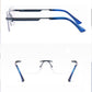 ⏰ Nur noch heute 50% Rabatt! 👓 Randlose Blaulicht-Brille mit leichtem Metallgestell, druckfreie Nasenpads, augenschonend für Büro, Gaming & als Geschenk ✨
