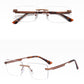 ⏰ Nur noch heute 50% Rabatt! 👓 Randlose Blaulicht-Brille mit leichtem Metallgestell, druckfreie Nasenpads, augenschonend für Büro, Gaming & als Geschenk ✨