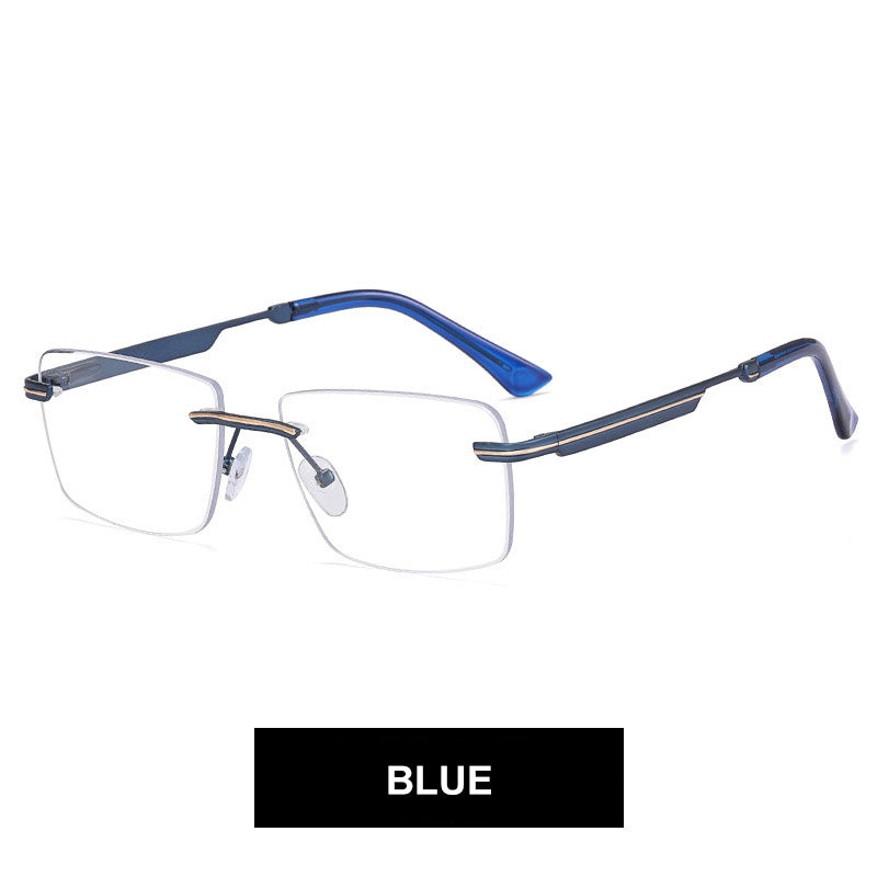 ⏰ Nur noch heute 50% Rabatt! 👓 Randlose Blaulicht-Brille mit leichtem Metallgestell, druckfreie Nasenpads, augenschonend für Büro, Gaming & als Geschenk ✨