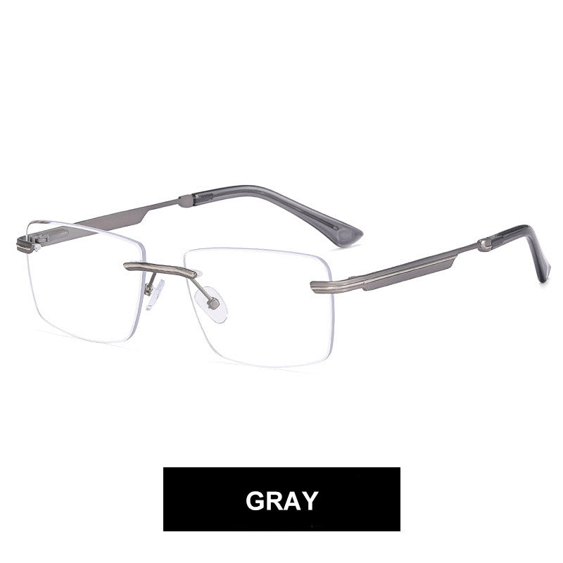 ⏰ Nur noch heute 50% Rabatt! 👓 Randlose Blaulicht-Brille mit leichtem Metallgestell, druckfreie Nasenpads, augenschonend für Büro, Gaming & als Geschenk ✨