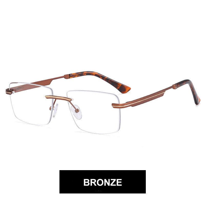 ⏰ Nur noch heute 50% Rabatt! 👓 Randlose Blaulicht-Brille mit leichtem Metallgestell, druckfreie Nasenpads, augenschonend für Büro, Gaming & als Geschenk ✨