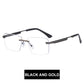 ⏰ Nur noch heute 50% Rabatt! 👓 Randlose Blaulicht-Brille mit leichtem Metallgestell, druckfreie Nasenpads, augenschonend für Büro, Gaming & als Geschenk ✨
