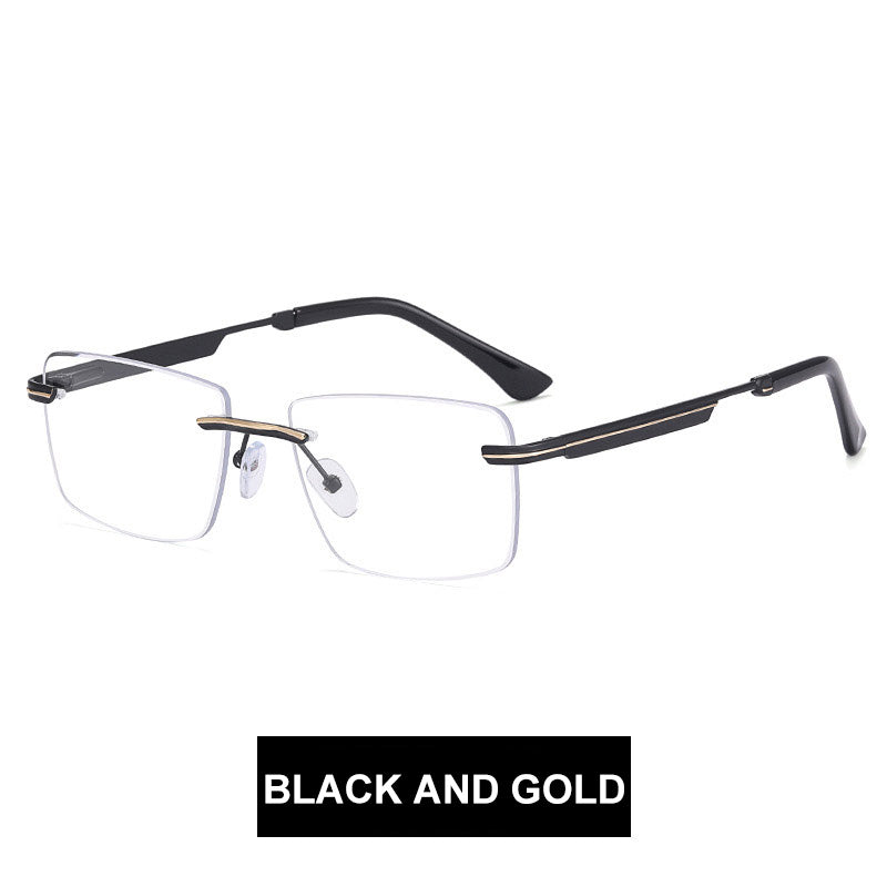 ⏰ Nur noch heute 50% Rabatt! 👓 Randlose Blaulicht-Brille mit leichtem Metallgestell, druckfreie Nasenpads, augenschonend für Büro, Gaming & als Geschenk ✨