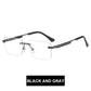 ⏰ Nur noch heute 50% Rabatt! 👓 Randlose Blaulicht-Brille mit leichtem Metallgestell, druckfreie Nasenpads, augenschonend für Büro, Gaming & als Geschenk ✨