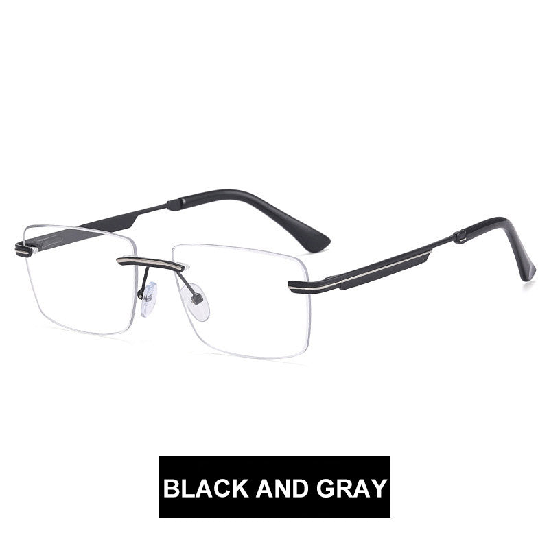 ⏰ Nur noch heute 50% Rabatt! 👓 Randlose Blaulicht-Brille mit leichtem Metallgestell, druckfreie Nasenpads, augenschonend für Büro, Gaming & als Geschenk ✨