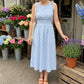 🔥 Letzter Tag! 50% Rabatt Damen Retro Vichy-Kleid mit bindbaren Trägern 🧺 Atmungsaktives Midikleid mit Smock-Taille für Sommer & Picknick