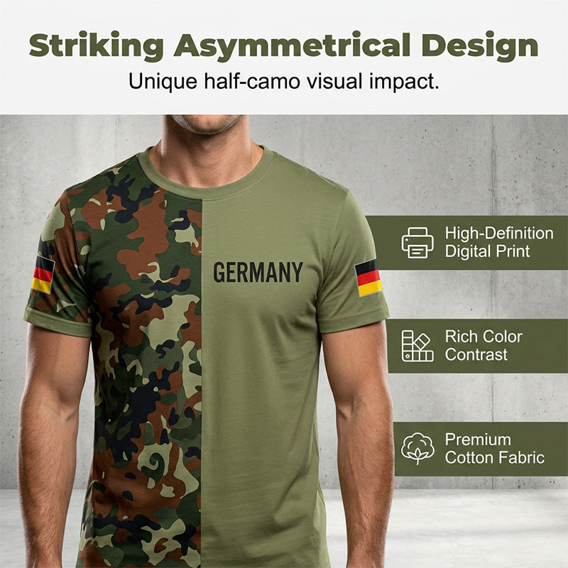 🔥 Letzter Tag! 50% Rabatt Herren Camouflage Patchwork T-Shirt 🪖 Lässiger Military-Look, atmungsaktiv & bequem für Alltag & Outdoor