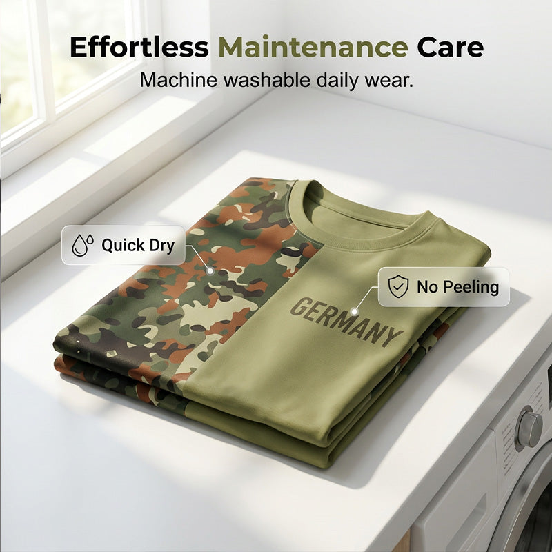 🔥 Letzter Tag! 50% Rabatt Herren Camouflage Patchwork T-Shirt 🪖 Lässiger Military-Look, atmungsaktiv & bequem für Alltag & Outdoor