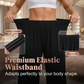 🔥 Letzter Tag! 50% Rabatt Damen Ultra-Stretch Cropped-Hose mit Rüschen 🖤 Weite bequeme 7/8-Hose für Freizeit & Zuhause