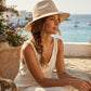 🔥 Letzter Tag! 50% Rabatt Damen Faltbarer Strick-Fedora Sonnenhut ✨ Eleganter UV-Schutz-Hut für Urlaub, Stadt & Alltag