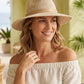 🔥 Letzter Tag! 50% Rabatt Damen Faltbarer Strick-Fedora Sonnenhut ✨ Eleganter UV-Schutz-Hut für Urlaub, Stadt & Alltag