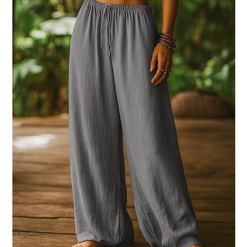 🔥 Letzter Tag! 50% Rabatt Herren Baumwoll-Leinen Freizeithose 🤍 Lockerer Schnitt mit elastischem Bund für Sommer, Urlaub & Alltag