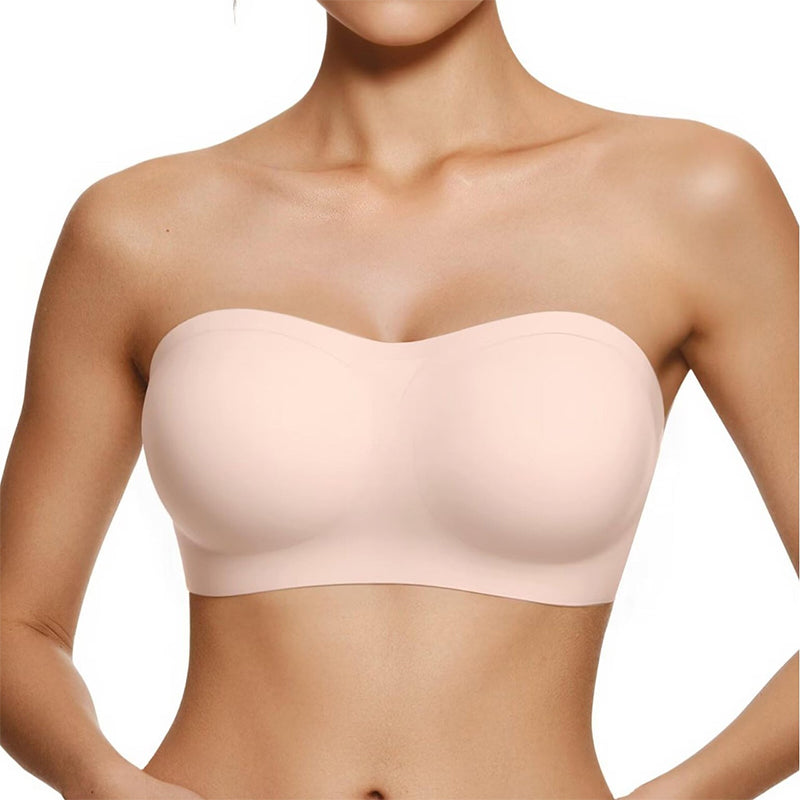 🔥 Letzter Tag! 50% Rabatt Nahtloser trägerloser Bandeau-BH ohne Bügel 🤍 Rutschfest & unsichtbar für trägerlose Outfits