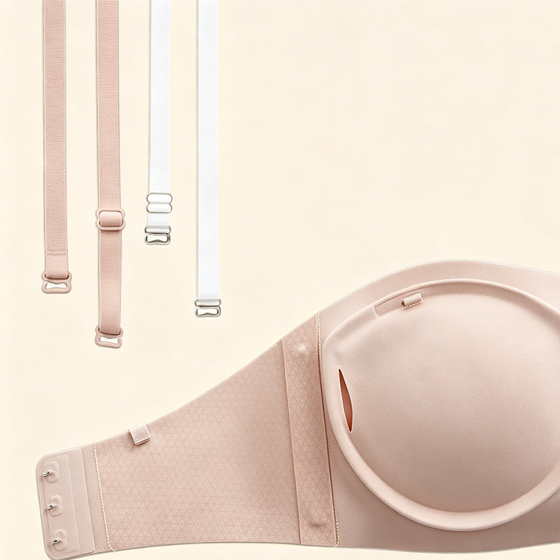 🔥 Letzter Tag! 50% Rabatt Nahtloser trägerloser Bandeau-BH ohne Bügel 🤍 Rutschfest & unsichtbar für trägerlose Outfits