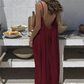 🔥 Letzter Tag! 50% Rabatt Damen Lässiges Rückenfreies Maxikleid mit Spaghettiträgern 🖤 Luftig & bequem für Sommer, Urlaub & Alltag