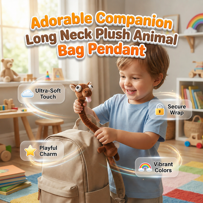 🔥 Letzter Tag! 50% Rabatt Langhals Plüschtier-Anhänger 🦒 Lustiger Rucksack-Anhänger für Kinder