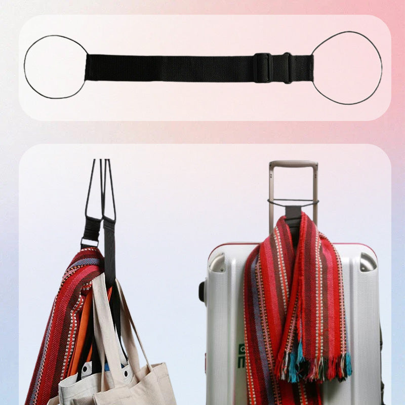 🧳 Kauf 1, erhalte 1 GRATIS! 🛫 Verstellbarer Freihändig-Koffergurt, Elastischer Sicherer Reisegepäckhalter für Handgepäck