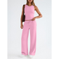 🔥 Letzter Tag! 50% Rabatt 2-teiliges Damen Casual Set 🤍 Ärmelloses Top + High-Waist Hose
