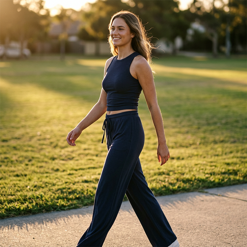 🔥 Letzter Tag! 50% Rabatt 2-teiliges Damen Casual Set 🤍 Ärmelloses Top + High-Waist Hose